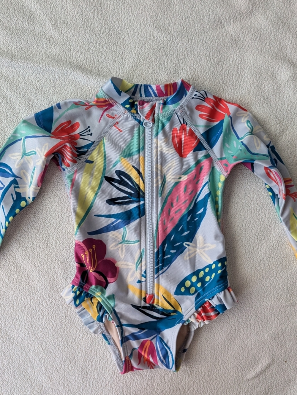 Tea Collection Kids Long-Sleeve Rashguard - Multi Floral Print